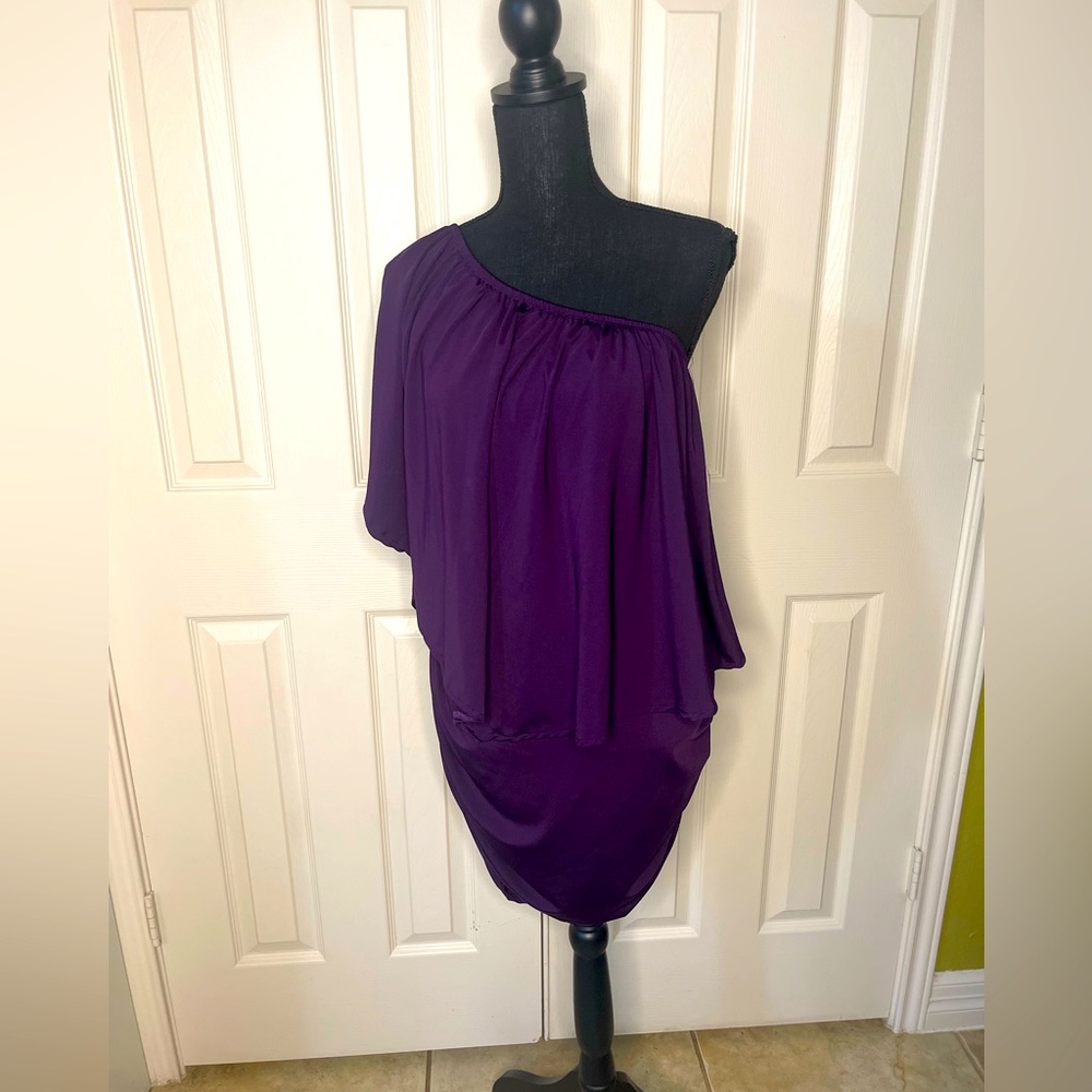 Sexy Purple convertible mini dress